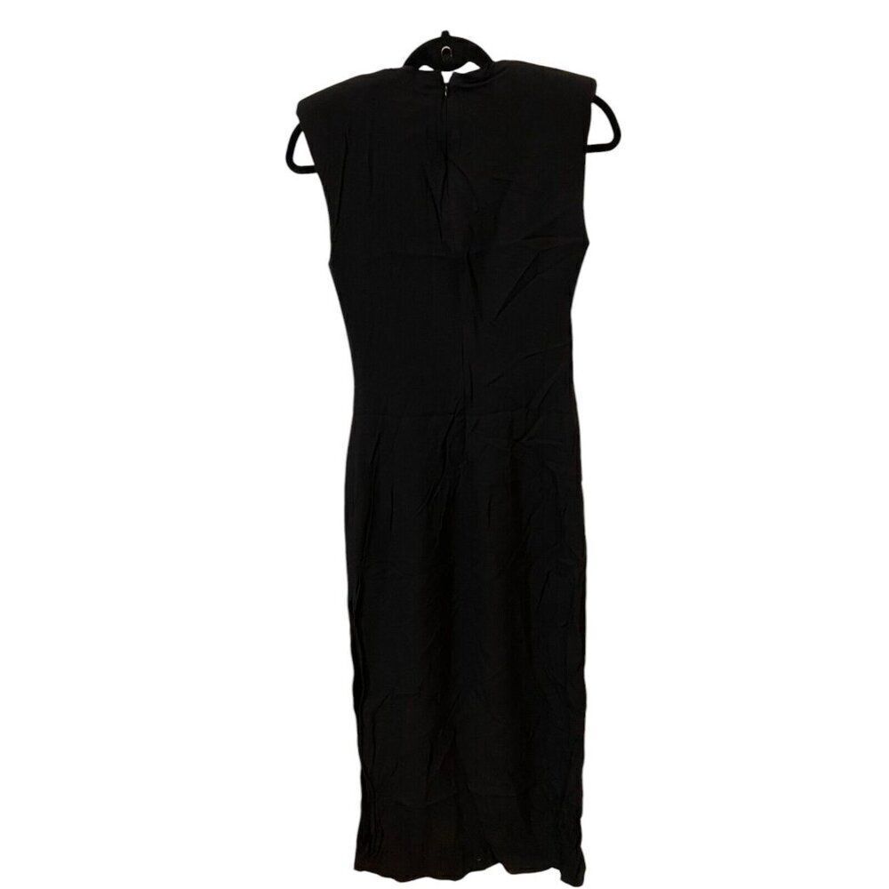Zara Womens Midi Dress Small S Black Sleeveless side slits 8190/409 NWT - Picture 3 of 7